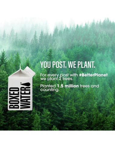 Agua Purificada Boxed Water 24 Paquete 250 ml Sostenible