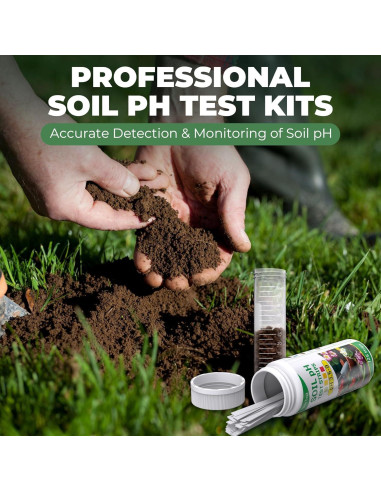 Kit de Prueba de pH del Suelo NewTest 125 Tiras y Cilindros