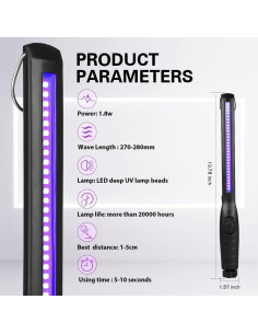 Desinfectante UV IPS Portátil Recargable USB 5h Uso 2