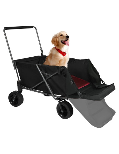 Carro Plegable para Perros REDCAMP 220L Negro con Extensión