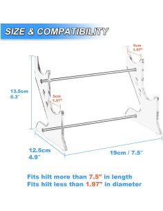 Soporte Acrílico para Sable de Luz Cosmos 2 Niveles 19 cm 2