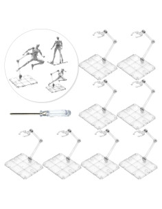 Soporte para Figuras de Acción XISTEST 8 PCS Transparente