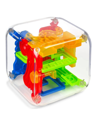 Cubo de Laberinto 3D 3 Nutrias con 72 Obstáculos