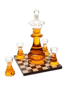 Juego de Decantador de Ajedrez The Wine Savant 750ml 12cm 2