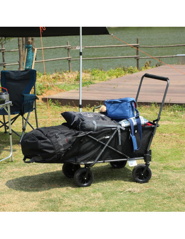 Carro Plegable para Perros REDCAMP 220L Negro con Extensión