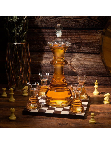 Juego de Decantador de Ajedrez The Wine Savant 750ml 12cm