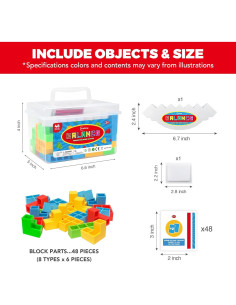 Juego de Apilamiento iYuePeng 48 Pcs Torre de Equilibrio 2