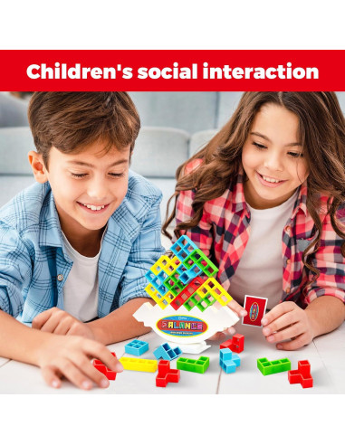 Juego de Apilamiento iYuePeng 48 Pcs Torre de Equilibrio