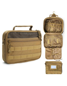 Bolsa de Aseo Táctica SMONT para Hombres, Marrón