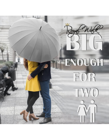 Paraguas Grande Royal Walk Automático 120cm Resistente Viento
