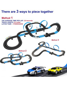 Conjunto de Pista Eléctrica AGM MASTECH 8.4m con 4 Coches 2