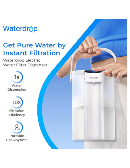 Jarra Filtro Agua Eléctrica Waterdrop 3.5L 15 Tazas