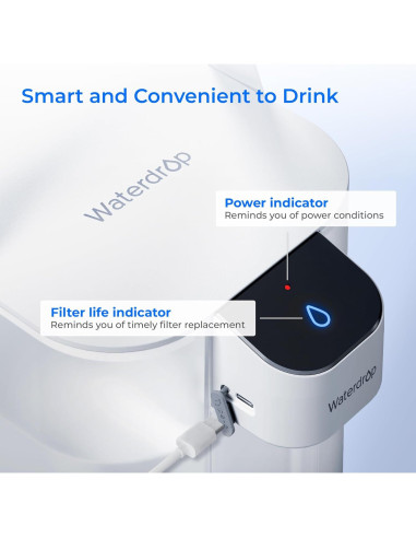 Jarra Filtro Agua Eléctrica Waterdrop 3.5L 15 Tazas
