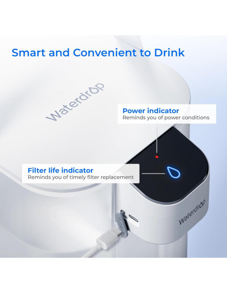 Jarra Filtro Agua Eléctrica Waterdrop 3.5L 15 Tazas
