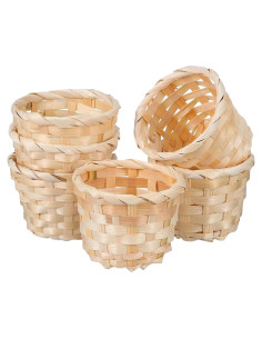 Cestas de Mimbre NUOBESTY 6pcs 7.5cm para Almacenamiento