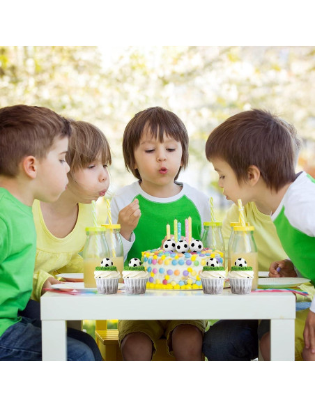 24 Piezas Mini Balones de Fútbol Fulanfudi Decoración Fiesta