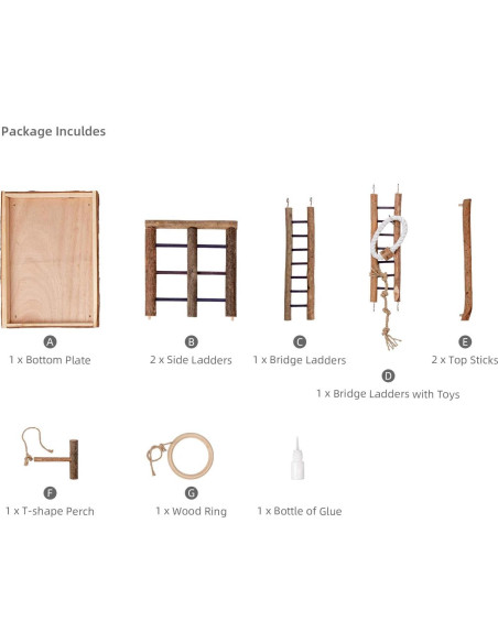 Centro de Actividad para Aves Niteangel 35x25 cm