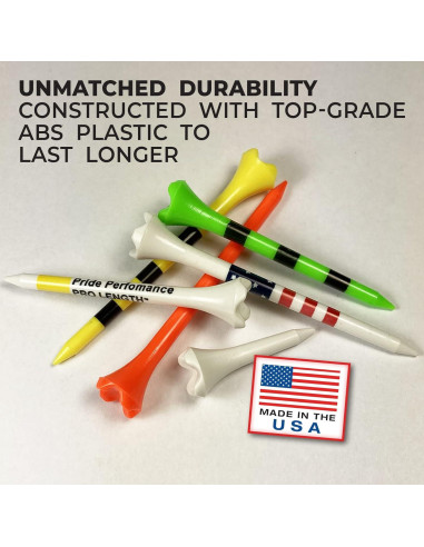 Tees de Golf Pride Performance 3,81 cm Blanco Paquete 1