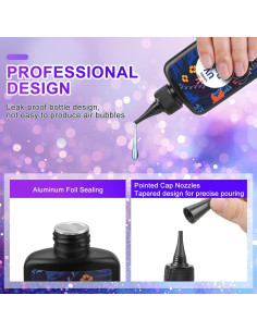 KISREL Kit de Resina UV 200g con Luz UV para Joyería 2