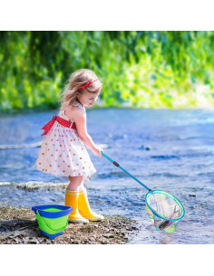 Red de Pesca Telescópica Lanboon 2 Paquetes con Cubos 2
