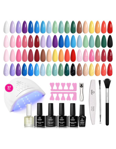 Kit de Esmalte en Gel Beetles 37 Piezas 25 Colores Pastel