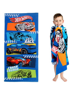 Toalla de Playa Franco Kids Hot Wheels 147x71 cm Algodón