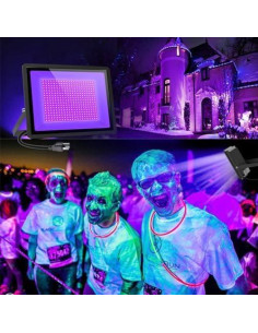 Proyector LED 500W TGYWCHY Luz Negra IP66 para Fiestas 2