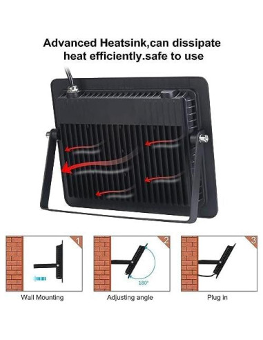 Proyector LED 500W TGYWCHY Luz Negra IP66 para Fiestas