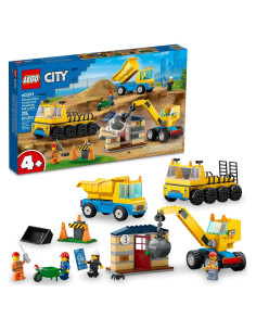LEGO City Camiones y Grúa de Demolición 60391 - 3 Vehículos