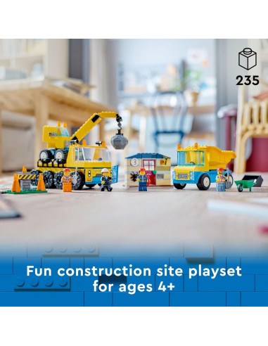 LEGO City Camiones y Grúa de Demolición 60391 - 3 Vehículos