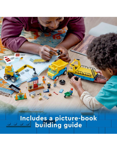 LEGO City Camiones y Grúa de Demolición 60391 - 3 Vehículos