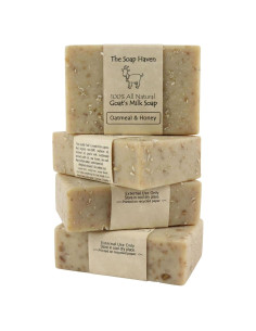 Jabón de Avena y Miel de Cabra The Soap Haven - 4 Barras Naturales