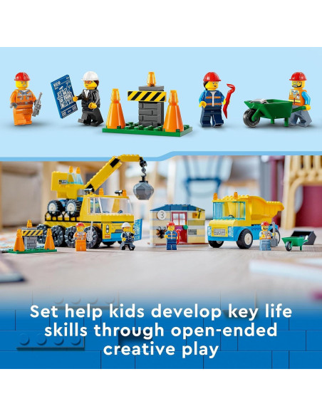LEGO City Camiones y Grúa de Demolición 60391 - 3 Vehículos