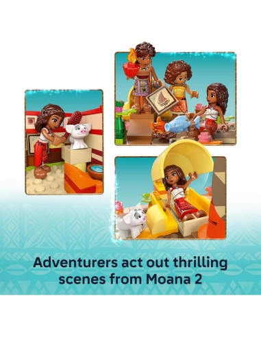 LEGO Aventura en Canoe Moana 529 Piezas Juguete 6+