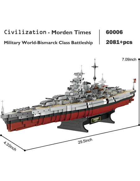 Conjunto de Bloques Acorazado JMBricklayer 60006 2081 Piezas