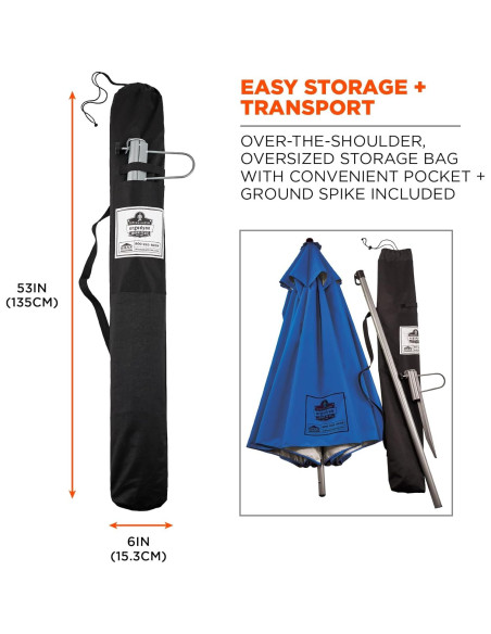 Paraguas Industrial Ergodyne SHAX 6100 2.3m Azul