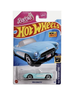Coche de Juguete Hot Wheels Corvette 1956 Azul 10 cm 2