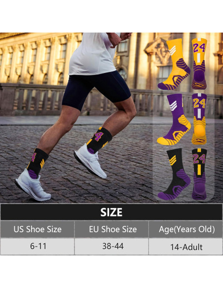 3 Pares de Calcetines de Baloncesto + Muñequera + Compresión