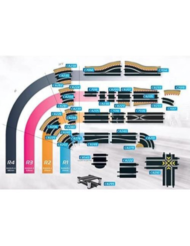 Curva Scalextric C8204 R3 22.5 Grados para Pista
