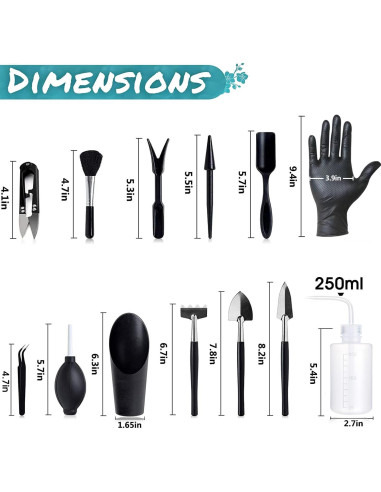 Juego de Herramientas de Jardinería Melphoe 25 Piezas Mini