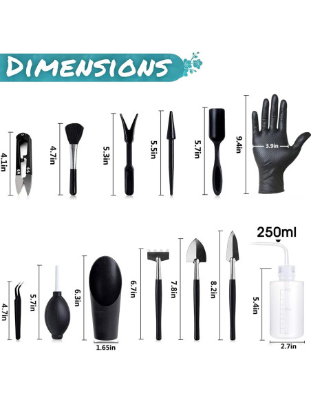 Juego de Herramientas de Jardinería Melphoe 25 Piezas Mini