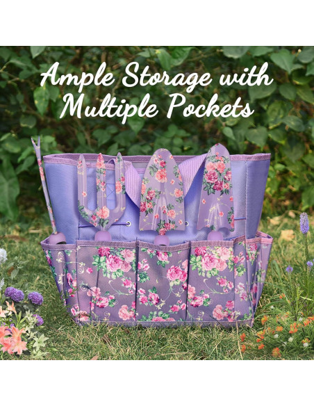 Juego de Herramientas de Jardín WisaKey 10 Piezas Color Púrpura