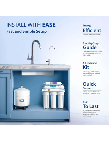 Sistema de filtración de agua APEC ROES-PH75 75 GPD 6 etapas
