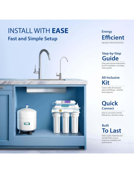 Sistema de filtración de agua APEC ROES-PH75 75 GPD 6 etapas Sistema de filtración de agua APEC ROES-PH75 75 GPD 6 etapas