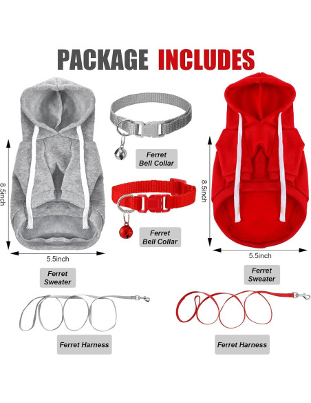 Conjunto de Arnés y Correa para Hurones Foaincore 6 Pcs