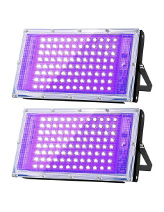 Proyector UV 100W Glostars IP66 Luz Negra 395nm 2 Paquetes