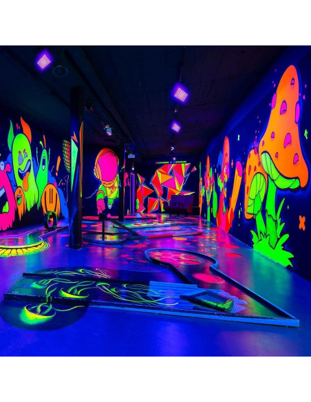 Proyector UV 100W Glostars IP66 Luz Negra 395nm 2 Paquetes