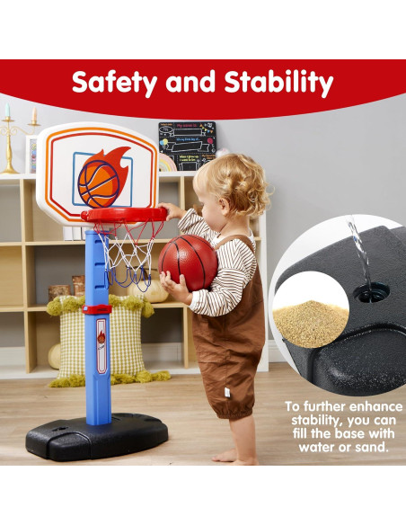 Juego de Baloncesto Ajustable JOYIN para Niños 2.5-3.5 ft
