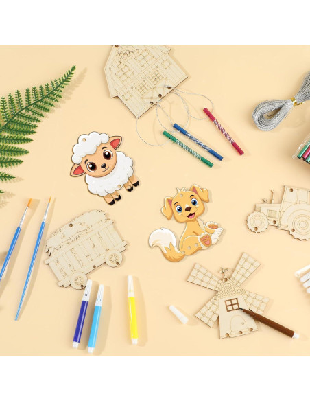 Kit de Campanas de Viento de Madera Gisgfim para Niños - 64 Piezas