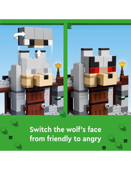 LEGO Minecraft Fortaleza del Lobo 21261 - Set de Juego 312 Piezas